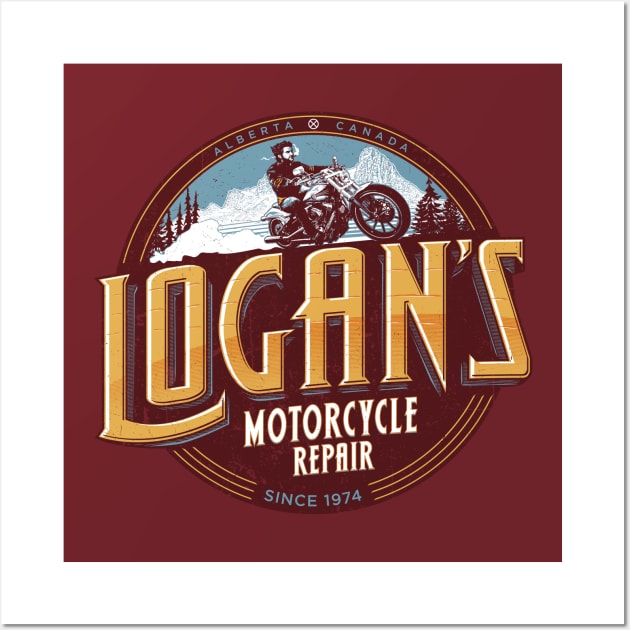 Logan's Motorcycle Repair (alternate) Wall Art by djkopet